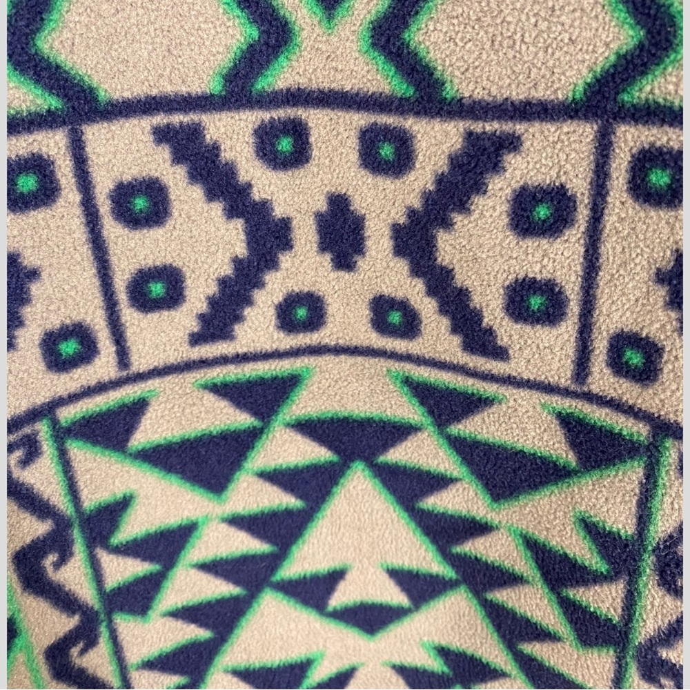 Patagonia Synchilla Snap T Fleece Grey Green Blue Mountain Siete Print Small - Picture 9 of 10